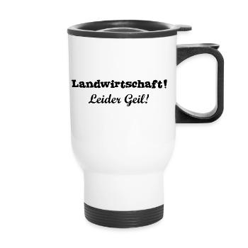Landwirtschaft - leider Geil! - Thermobecher mit Tragegriff - Weiß - Vorne