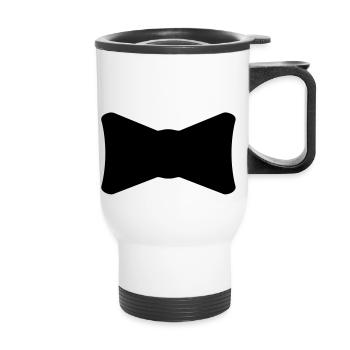 Noeud papillon - Tasse isotherme avec poignée - blanc - Devant