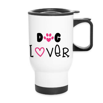 Dog Lover - Thermobecher mit Tragegriff - Weiß - Vorne