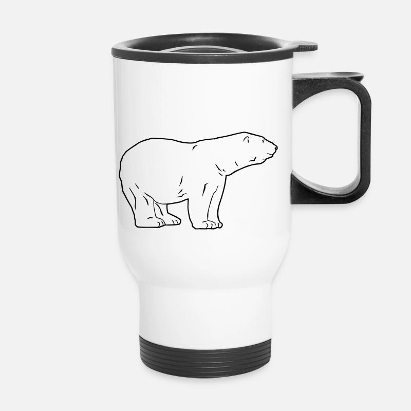 Polar Bear - Eisbär - Thermobecher mit Tragegriff - Weiß