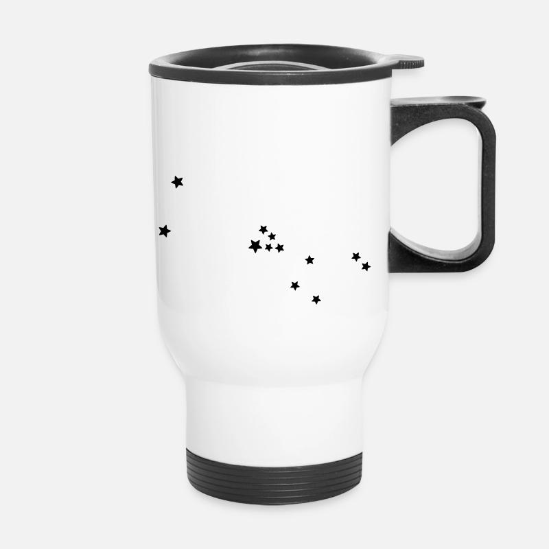 signe du zodiaque Taureau - Tasse isotherme avec poignée - blanc