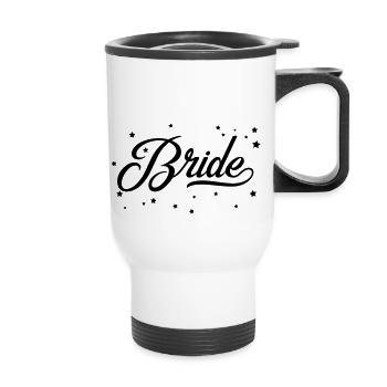 (bride_stars) - Thermobecher mit Tragegriff - Weiß - Vorne