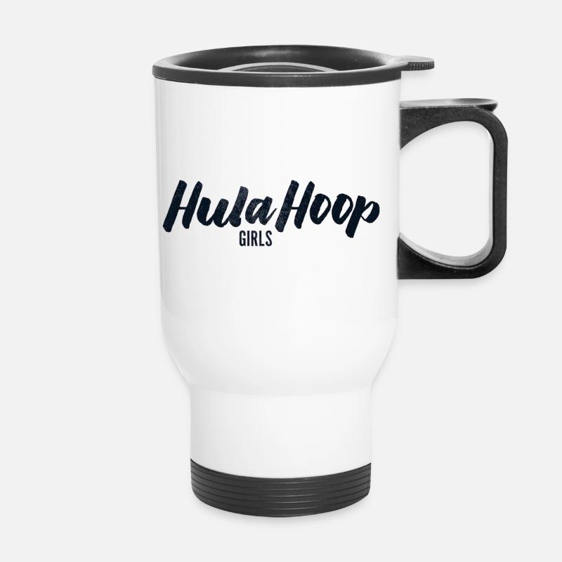 Hula-Hoop Girls - Thermobecher mit Tragegriff - Weiß