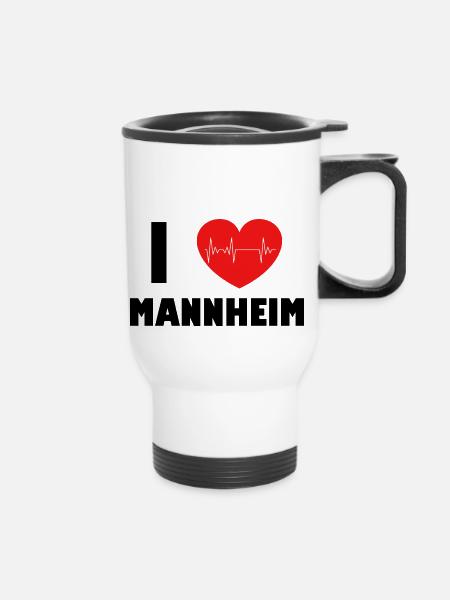 Mannheim Monnem - Thermobecher mit Tragegriff - Weiß