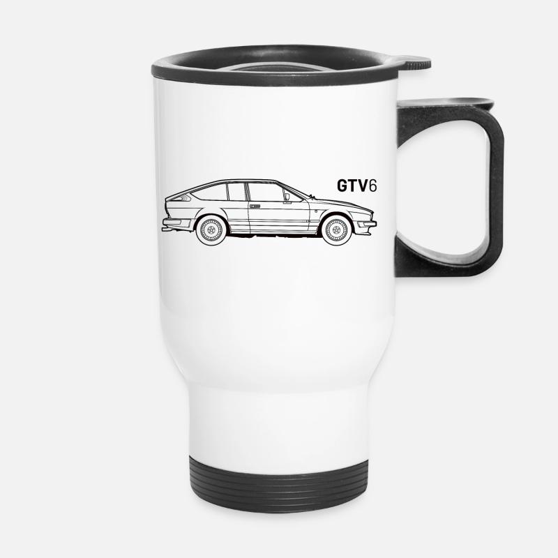 Alfa GTV6 - Thermobecher mit Tragegriff - Weiß