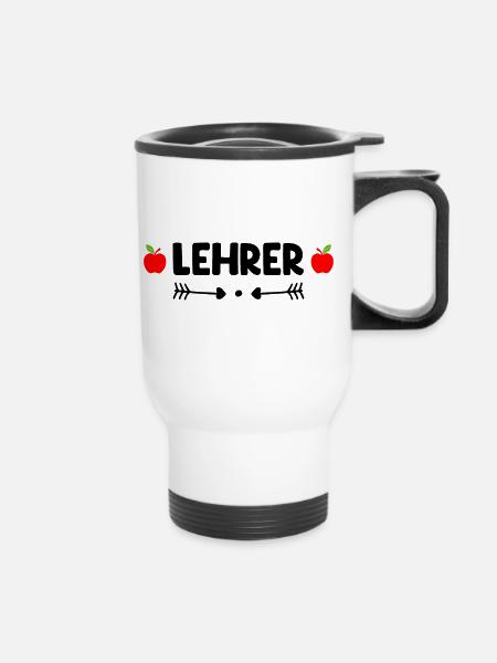 Lehrer - Thermobecher mit Tragegriff - Weiß