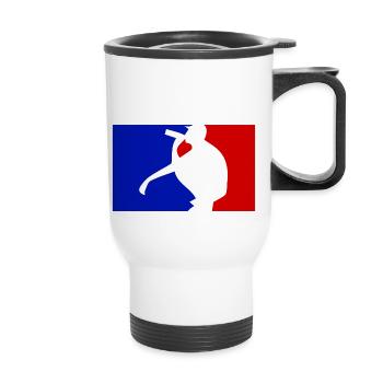 Style de basket-ball Säuferliga - Tasse isotherme avec poignée - blanc - Devant
