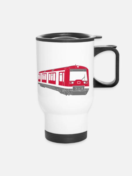 S-Bahn Hamburg - Thermobecher mit Tragegriff - Weiß