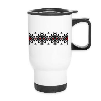 AMAZIGH BERBERE KABYLE Z AMAZIGH MOTIF KABYLE - Tasse isotherme avec poignée - blanc - Devant