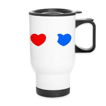 France heart - Thermal mug with handle - white - Front