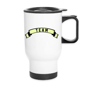 équipe - Tasse isotherme avec poignée - blanc - Devant