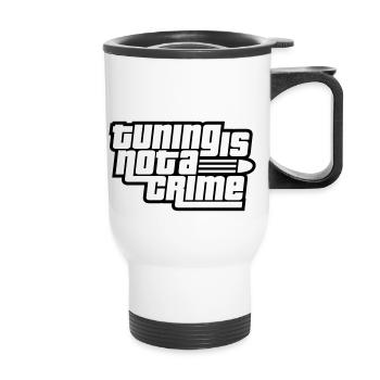 Le réglage n’est pas un crime (couleurs changeantes) - Tasse isotherme avec poignée - blanc - Devant