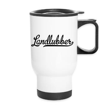 Landratte - Thermobecher mit Tragegriff - Weiß - Vorne