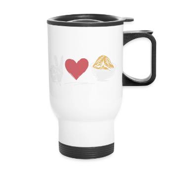 Funny saying for foodies - Thermal mug with handle - white - Front