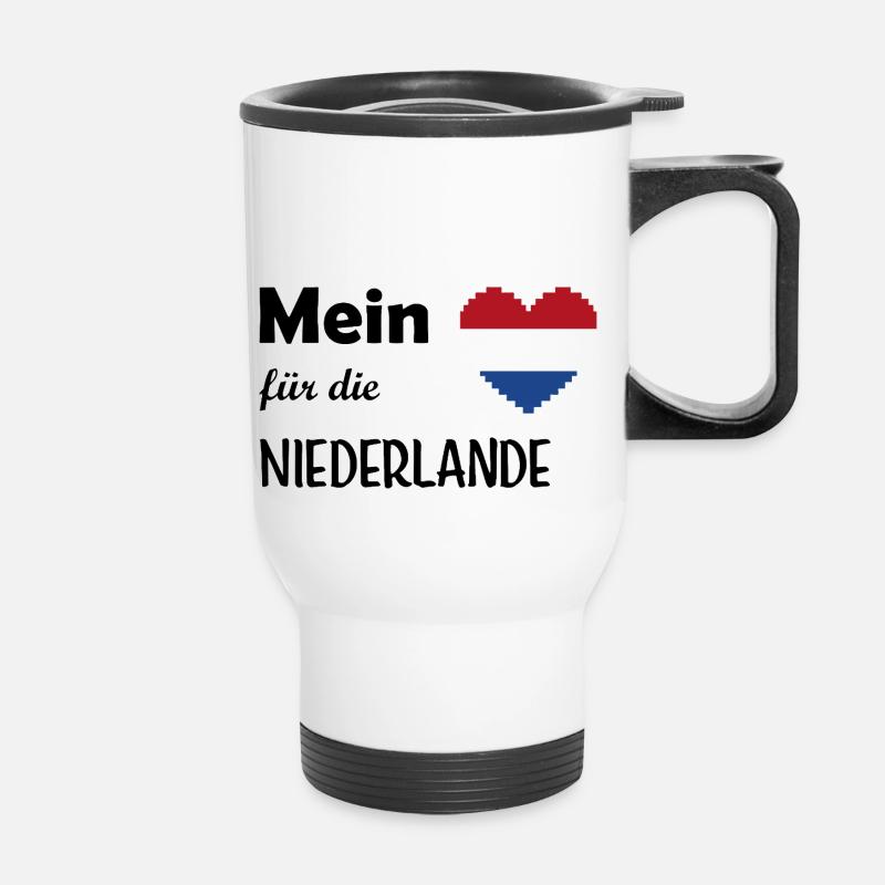 Mon cœur pour les Pays-Bas - Tasse isotherme avec poignée - blanc