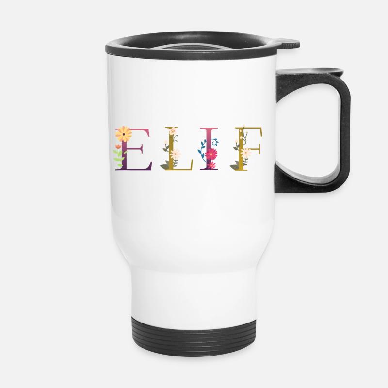 Elif - Thermal mug with handle - white