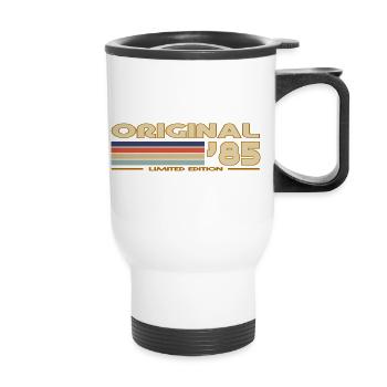 1985 - Thermal mug with handle - white - Front