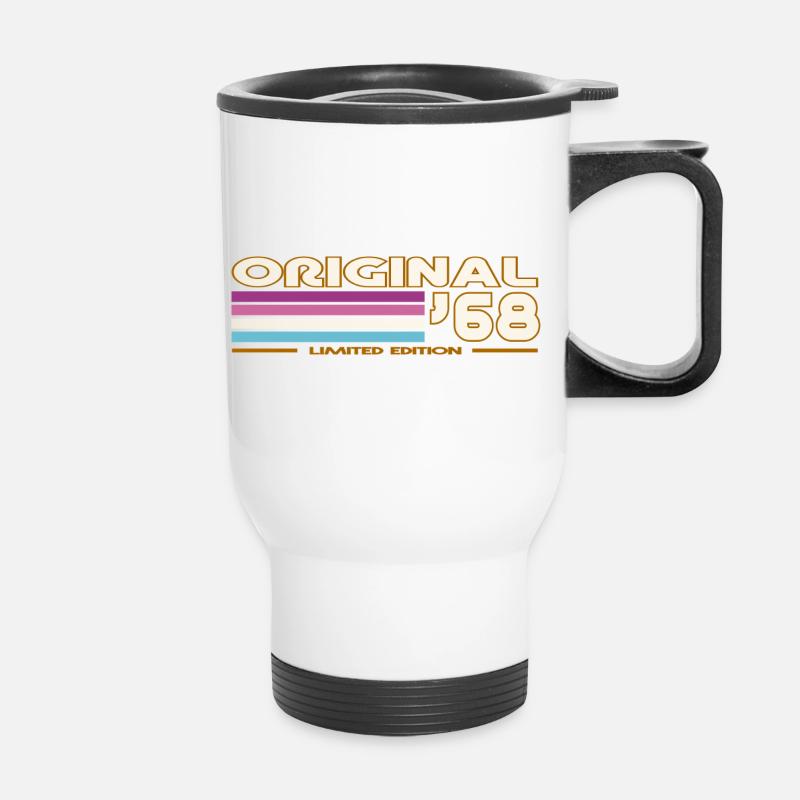 1968 - Thermal mug with handle - white