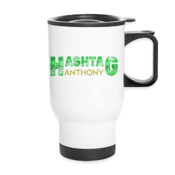 Hashtag Anthony Graffiti Style - Thermobecher mit Tragegriff - Weiß - Vorne