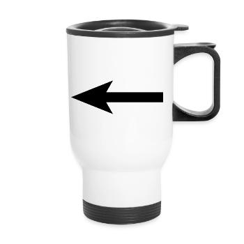 arrow - Thermal mug with handle - white - Front