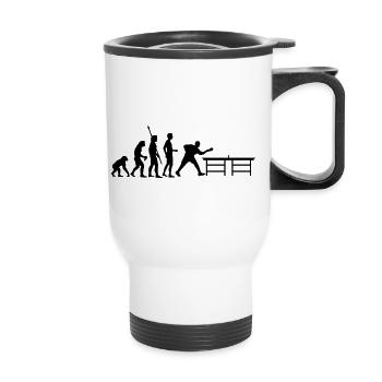 evolution_table_tennis_a - Tasse isotherme avec poignée - blanc - Devant