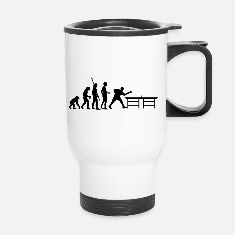 evolution_table_tennis_a - Tasse isotherme avec poignée - blanc