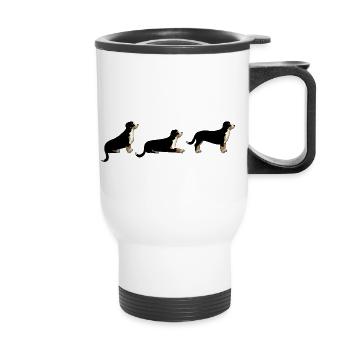 space standing empty - Thermal mug with handle - white - Front