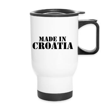 Croatia - Kroatien - Hrvatska - Thermobecher mit Tragegriff - Weiß - Vorne