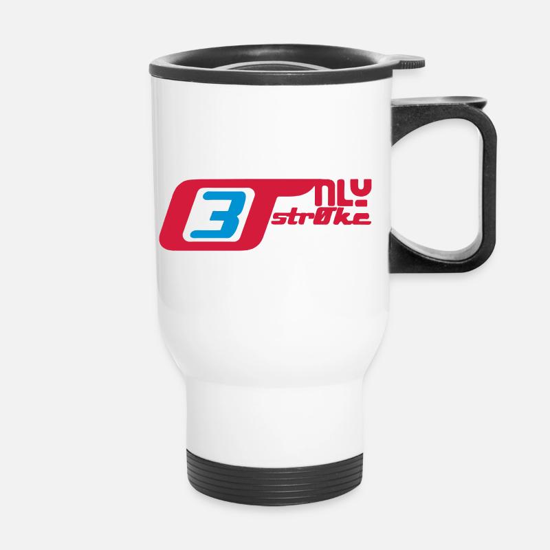 only3stroke - Thermobecher mit Tragegriff - Weiß