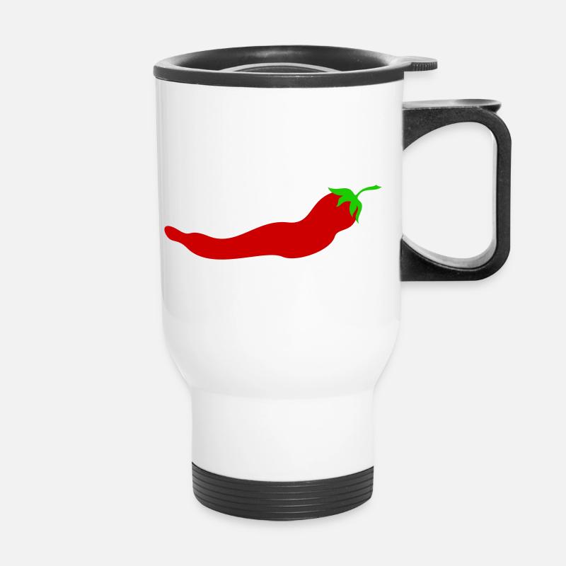 pepperoni - Thermal mug with handle - white