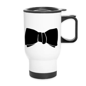 Nœud papillon - Tasse isotherme avec poignée - blanc - Devant