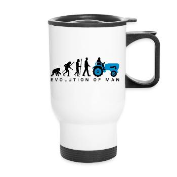 evolution_bauer_mit_traktor_032013_a_2c - Thermal mug with handle - white - Front