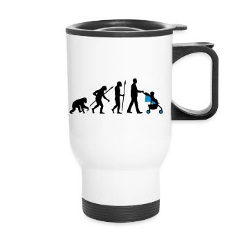 evolution_kinderkarre_032014_mann_b_2c - Thermobecher mit Tragegriff - Weiß - Vorne