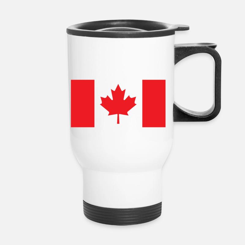 Drapeau du Canada - Tasse isotherme avec poignée - blanc