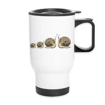 Snails - Thermal mug with handle - white - Front
