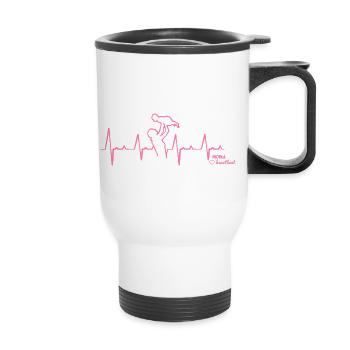 Mama Heartbeat - Thermal mug with handle - white - Front