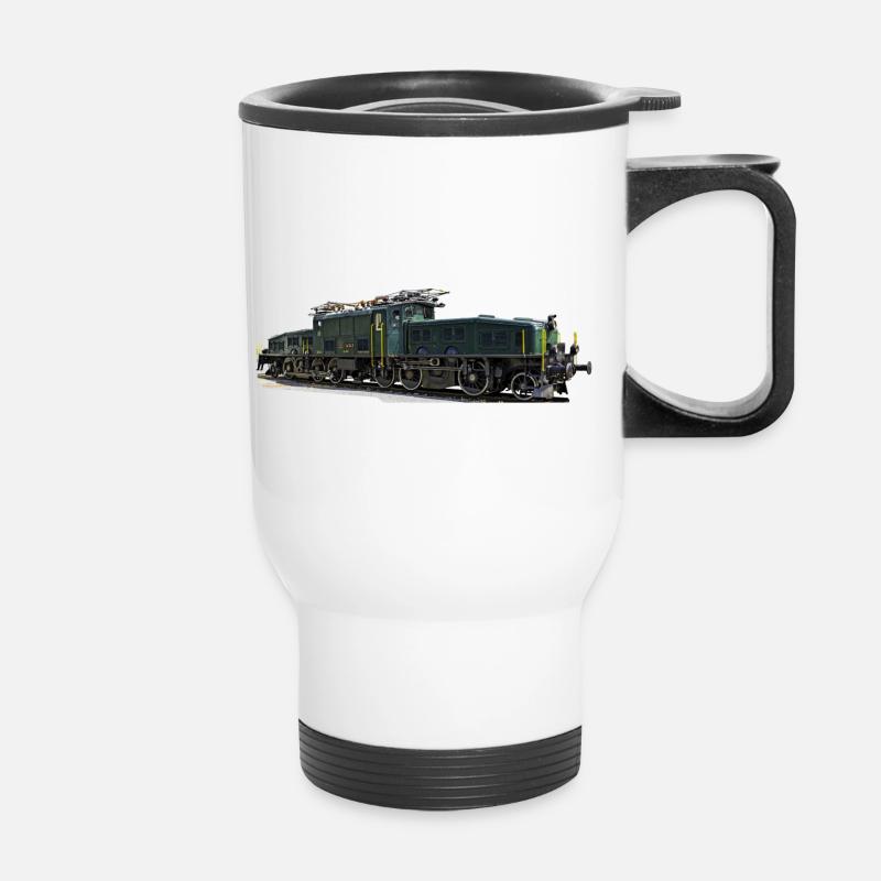 SBB Crocodile - Thermal mug with handle - white