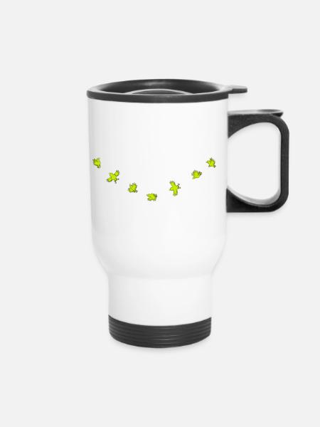Birdies - Thermal mug with handle - white
