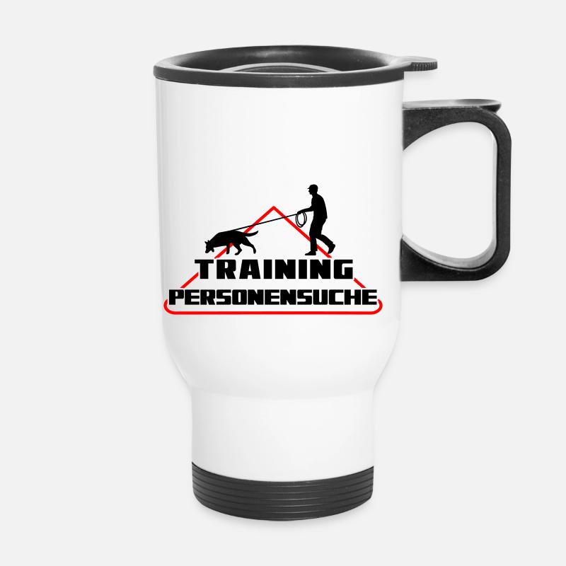 TRAINING PERSONENSUCHE MANN - Thermobecher mit Tragegriff - Weiß