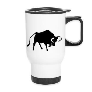 Bull - Thermal mug with handle - white - Front