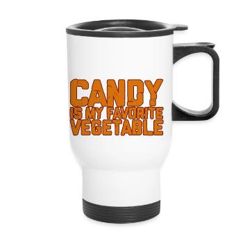 Candy Is My Favorite Vegetable 2 - Thermal mug with handle - white - Front