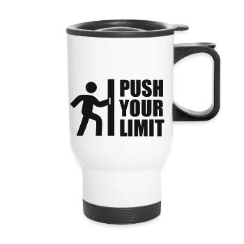 Push Your Limit - Thermal mug with handle - white - Front