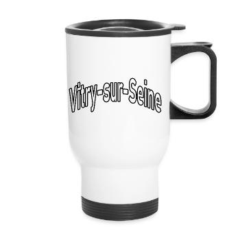 Vitry sur Seine - Thermal mug with handle - white - Front