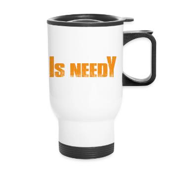 Mon collègue est dans le besoin 8 - Tasse isotherme avec poignée - blanc - Devant