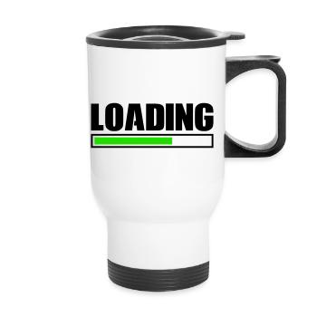 Loading - Thermal mug with handle - white - Front