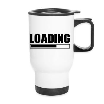 Loading - Thermal mug with handle - white - Front