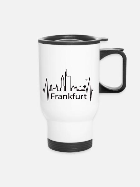 Frankfurt besser - Thermobecher mit Tragegriff - Weiß