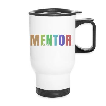 Money Sponsor Mentor - Thermal mug with handle - white - Front