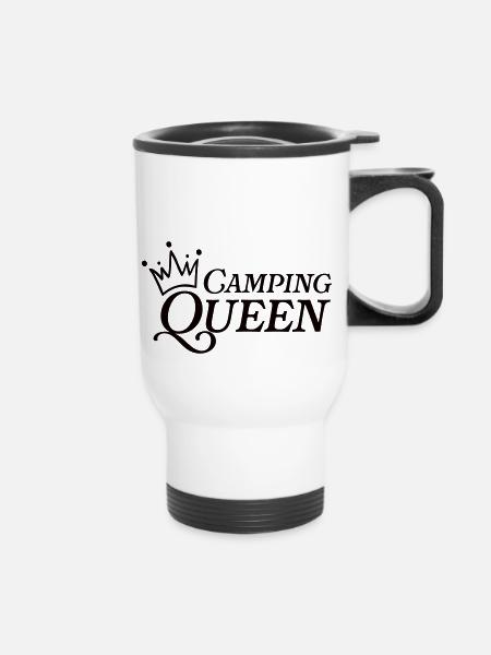 Camping Queen - Thermobecher mit Tragegriff - Weiß