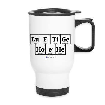 luftige Hoehe (helle Stoffe) - Thermobecher mit Tragegriff - Weiß - Vorne